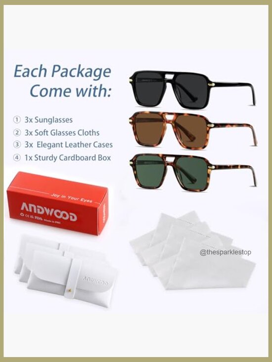 Retro Aviator Sunglasses Polarized Pilot Square Shades Unisex
